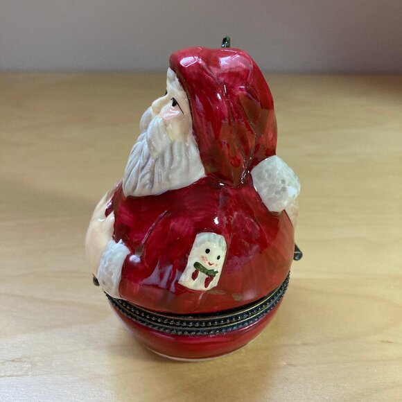 Vintage Villeroy & Boch Santa Hinged Trinket Box - Picture 2 of 6